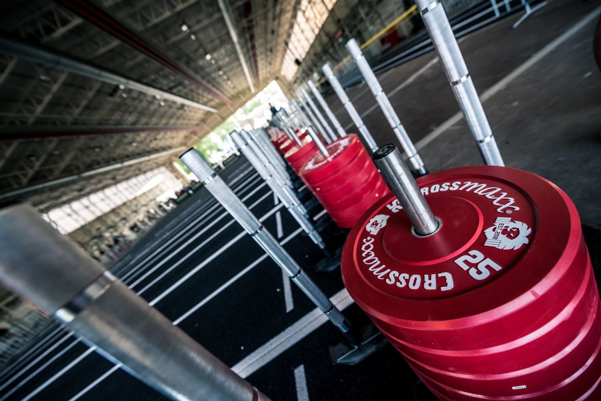 Participants in the workout zone during Gymrace