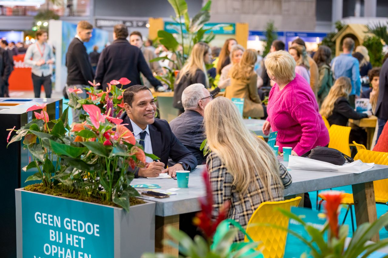 Business conversation during Travel Trade Days